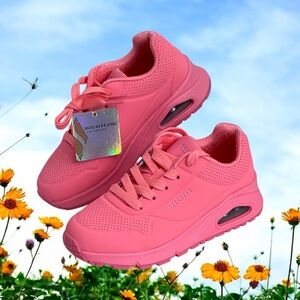 Skechers Uno Gen1 Street Neon Glow Coral Sneakers